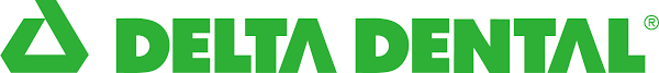 Green Delta Dental logo featuring the name in bold lettering. This image represents dental insurance services and oral health promotion.