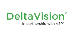 DeltaVision logo, highlighting its partnership with VSP, representing vision care services and benefits. Relevant for visual health information.